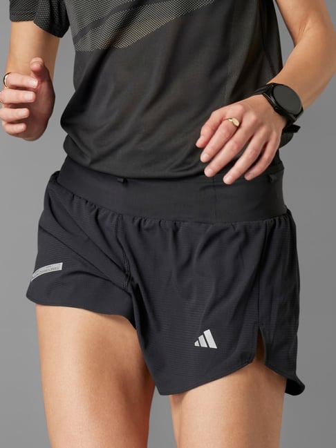 adidas Black Logo Print Sports Shorts