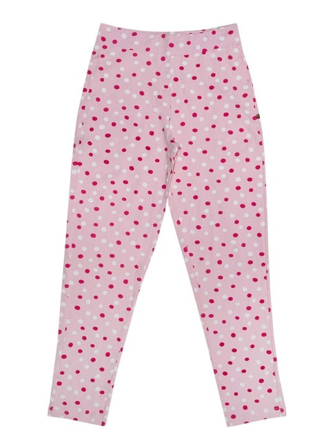 Proteens Pink Printed Mid Rise Track Pants-picture-36