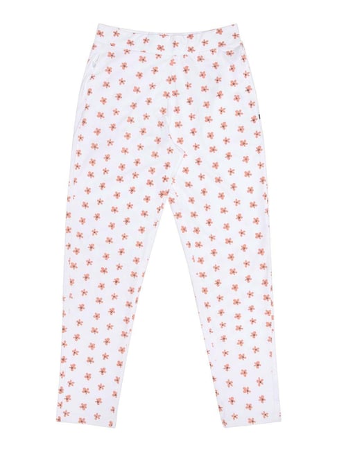 Proteens White Printed Mid Rise Track Pants-picture-37