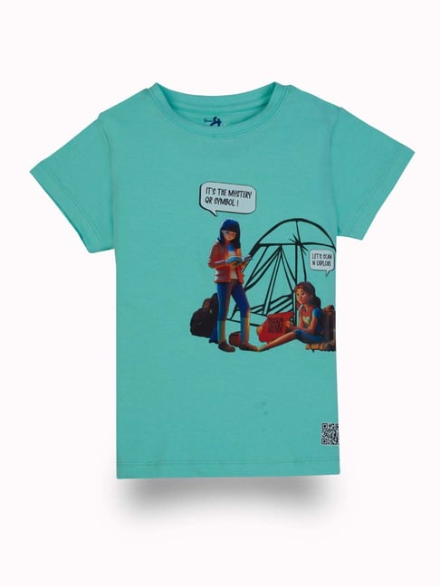 Gini & Jony Kids Blue Digital Print Top-picture-27