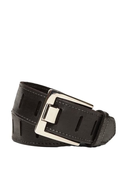 Art N Vintage Black Leather Waist Belt For Men-picture-28