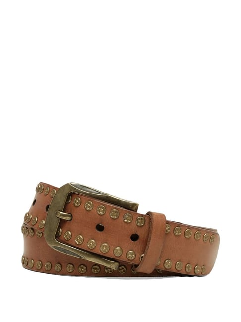 Art N Vintage Brown Leather Waist Belt For Men-picture-24