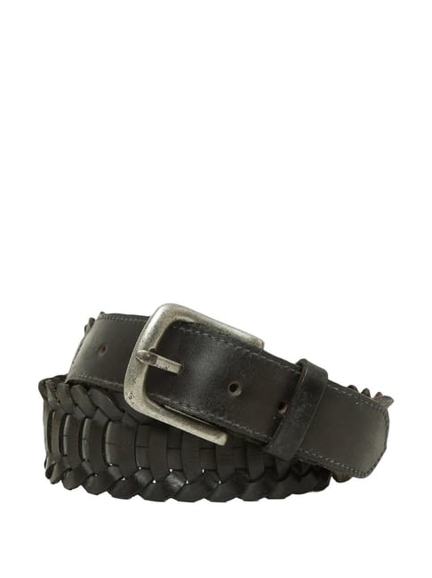 Art N Vintage Black Leather Waist Belt For Men-picture-37