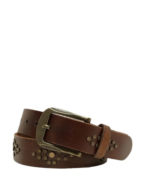 Art N Vintage Brown Leather Waist Belt For Men-picture-40