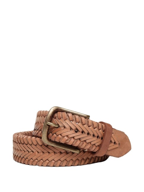 Art N Vintage Beige Leather Waist Belt For Men-picture-11