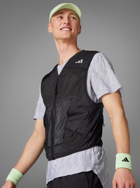 adidas Black Slim Fit Ultimate Vest Jacket-picture-19