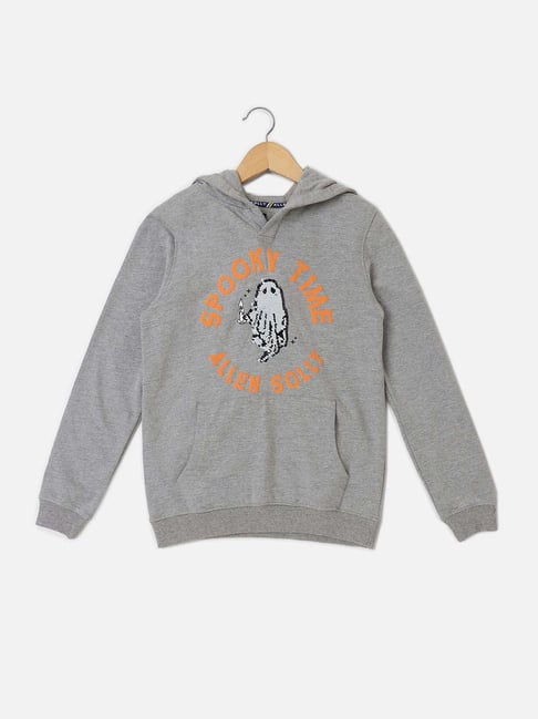 Allen Solly Kids Grey Embellished Full Sleeves Sweatshirt-picture-11