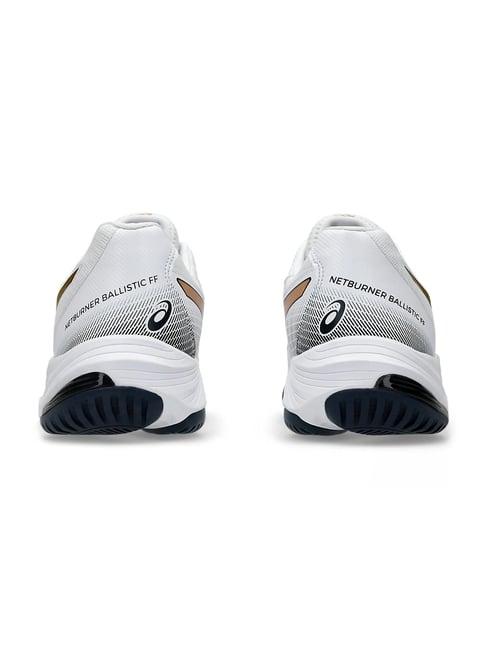 Buy Asics Men's NETBURNER BALLISTIC FF 3 White Indoor Court Shoes