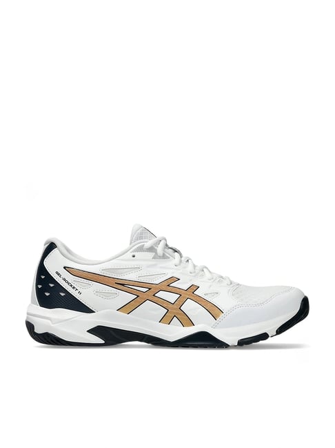 Asics Men's GEL-ROCKET 11 White Indoor Court Shoes