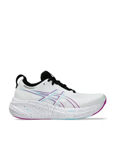 Asics Women's GEL-NIMBUS 26 White Running Shoes