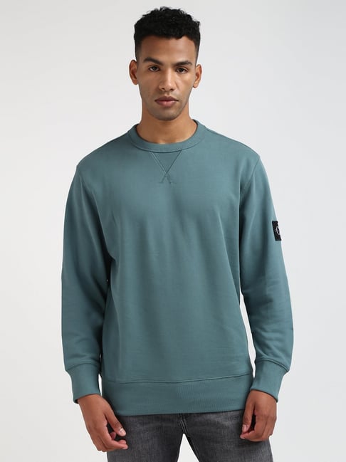 Calvin Klein Teal Regular Fit Sweatshirt