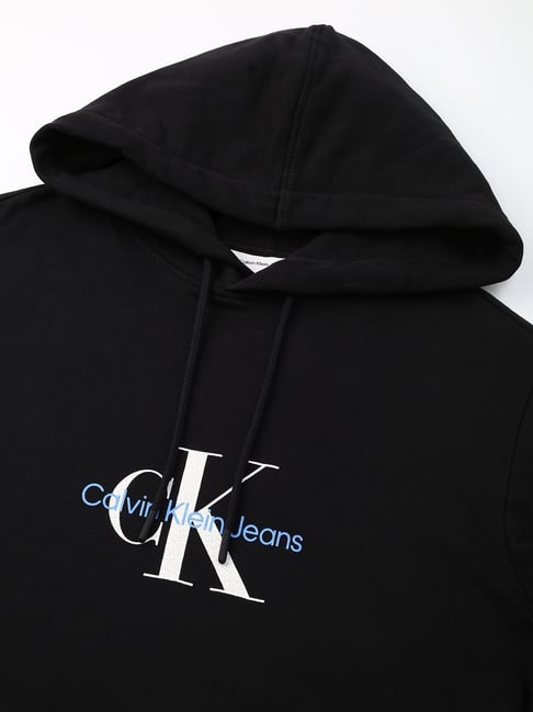 Buy Calvin Klein Black Regular Hooded Sweatshirt for Mens Online