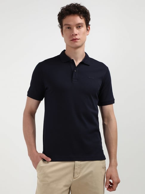 Calvin Klein Navy Slim Polo T-Shirt-picture-46