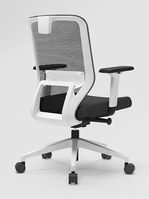 Godrej Interio Greta Mid Black Fabric Standerd Office Executive Chair