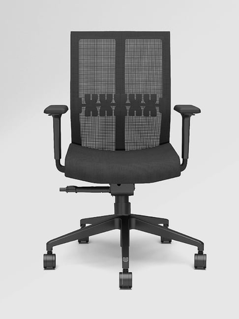 Godrej Interio Aero Full Black Fabric Standerd Office Executive Chair