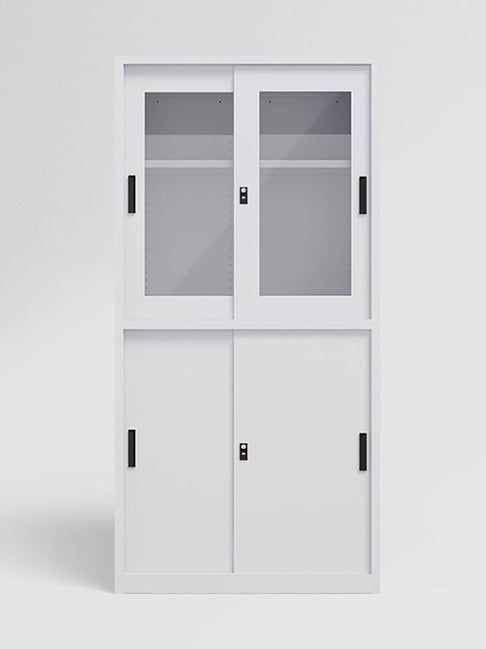 Godrej Interio Storease Traffic White Metal 4 Door Almirah