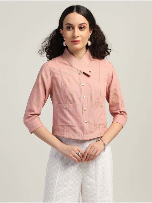 Lela Pink Cotton Printed Jacket-picture-26