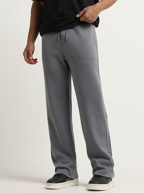 Dark grey track pants best sale