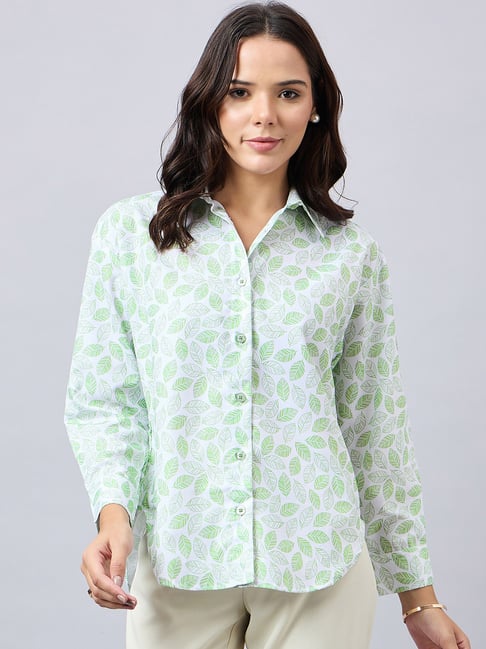 Style Quotient White Printed Oversized Shirt-picture-35