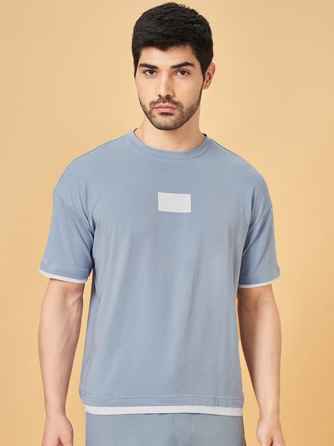 Street 808 By Pantaloons Celestial Blue Comfort Fit T-Shirt-image-34