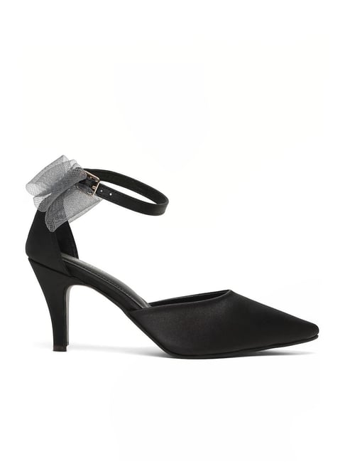 Buy Flat N Heels Women's Black Ankle Strap Stilettos for Women at