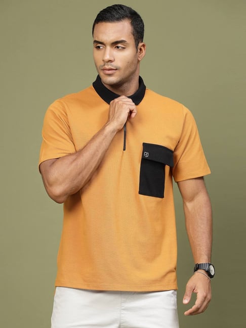 Rigo Men Light Brown Oversized Polo T-Shirt-picture-10