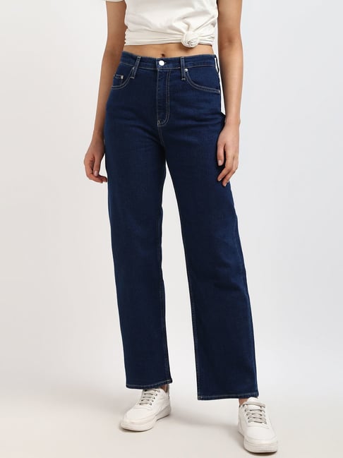 womens dark denim jeans