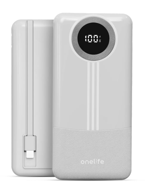 Onelife Power 14, 10000 mAh 22.5W Slim Quick Charge Power Bank (White)