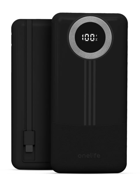 Onelife Power 14, 10000 mAh 22.5W Slim Quick Charge Power Bank (Black)