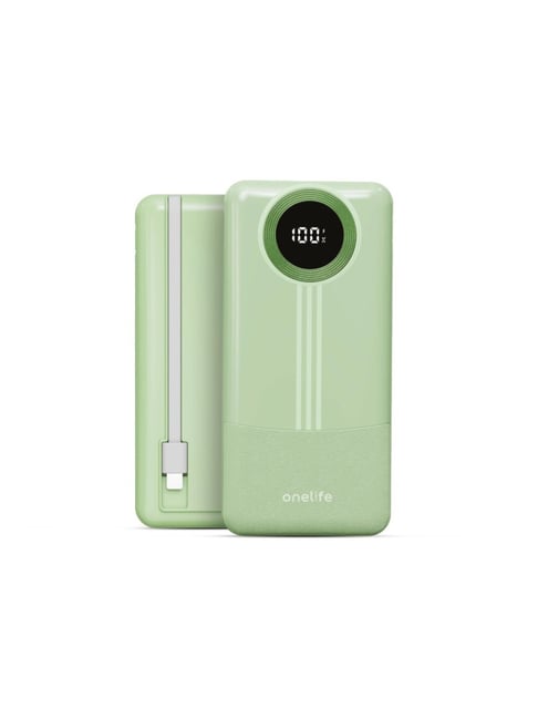 Onelife Power 14, 10000 mAh 22.5W Slim Quick Charge Power Bank (Green)