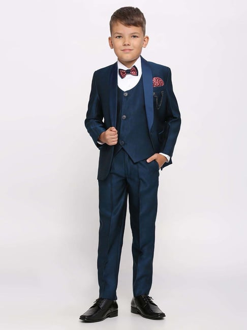 Kids Island Boys Green & White Solid Full Sleeves Suit Set-picture-46