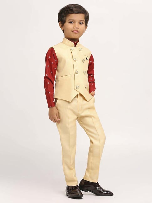 Buy Kids Island Boys Red Solid Suit Set for Boys Clothing Online