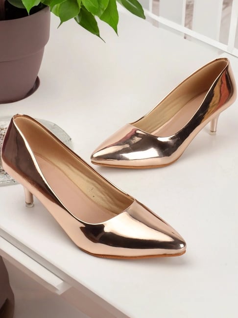 Low Heel Rose Gold High Heels Buy Carlton London Women's Rose Gold