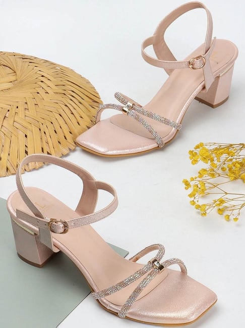 Carlton London Women's Pink Ankle Strap Sandals-picture-20