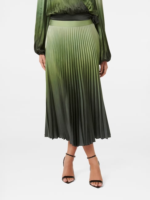 Forever New Evangeline Satin Pleated Maxi Skirt
