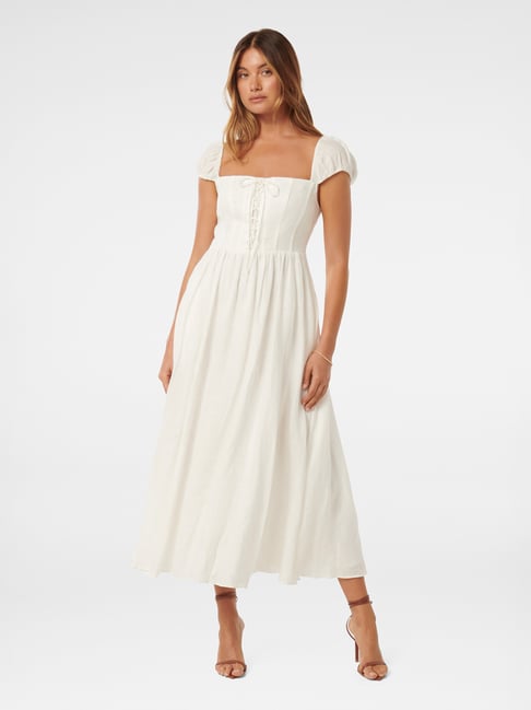 jacinta midi dress Jacinta Floral Slit Midi Dress CREAM-MULTI / M by Sugarlips