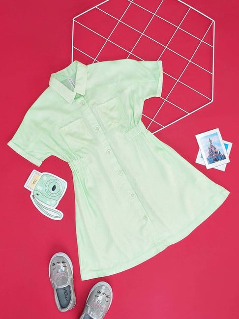 Pantaloons Baby Kids Paradise Green Printed Dress-picture-36