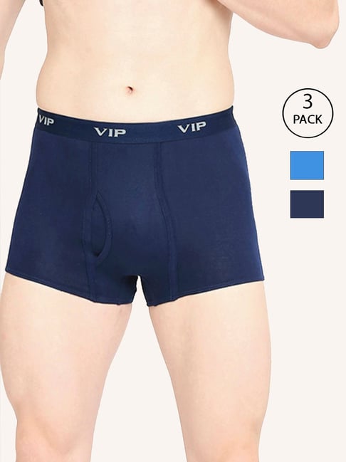 VIP Assorted Snug Fit Trunks - Pack of 3