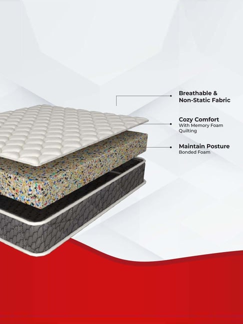 Buy Kurlon Spinal Ortho White Bonded Foam King Size Bed Mattress