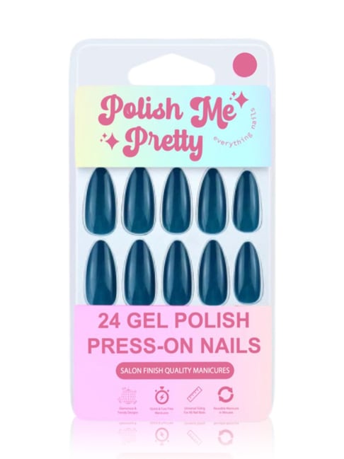 Polish Me Pretty Gel Polish Press On Nails Indigo - Set of 24-picture-34