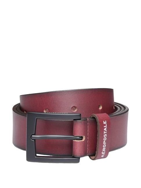 Aeropostale Jacksonville Wine Leather Solid Waist Belt For Men-picture-11