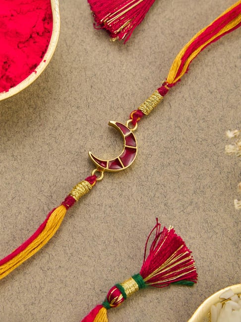 Fabindia Women Red Solid Rakhi with Tie-Up Closure-picture-33
