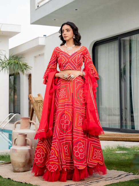 strapless open back dress Maroon Bandhani Printed Embroidered Muslin Silk Straight Kurta with Trouser  & Dupatta
