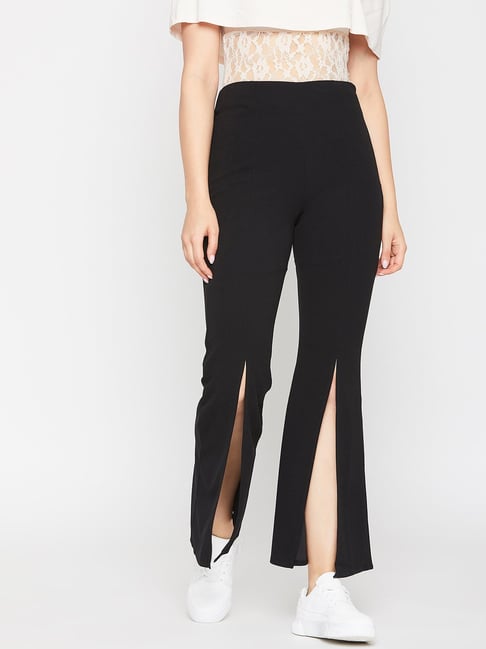 Marie Claire Black Slim Fit High Rise Trousers