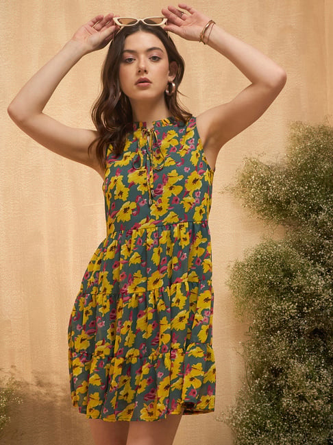 multicolor a line dress All About The Drama Multi Colored Abstract Dress  Shop the Mint