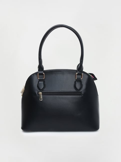 Code by Lifestyle Black Solid Shoulder Handbag