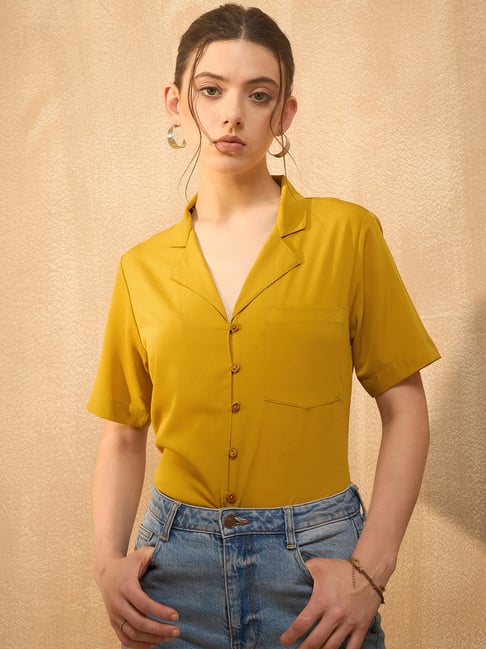 Rare Mustard Regular Fit Top