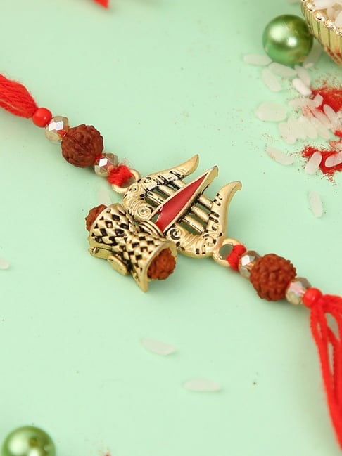 Aapno Rajasthan Divine Trishul Rudraksh Rakhi-picture-44