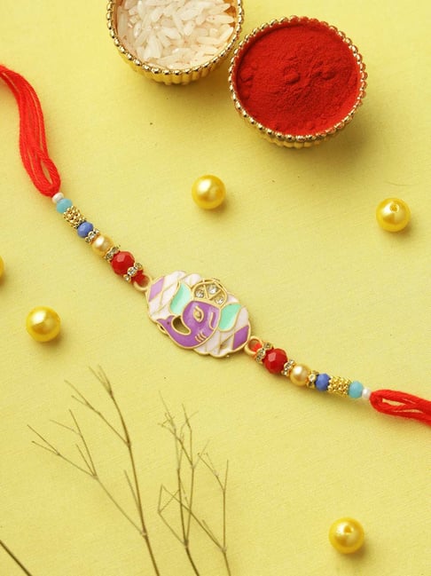 Aapno Rajasthan Divine Ganesha Blessings Pearl Rakhi-picture-24