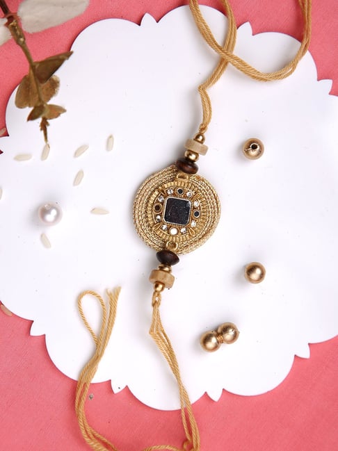 Aapno Rajasthan Thread & Beads Work Single Rakhi-picture-35